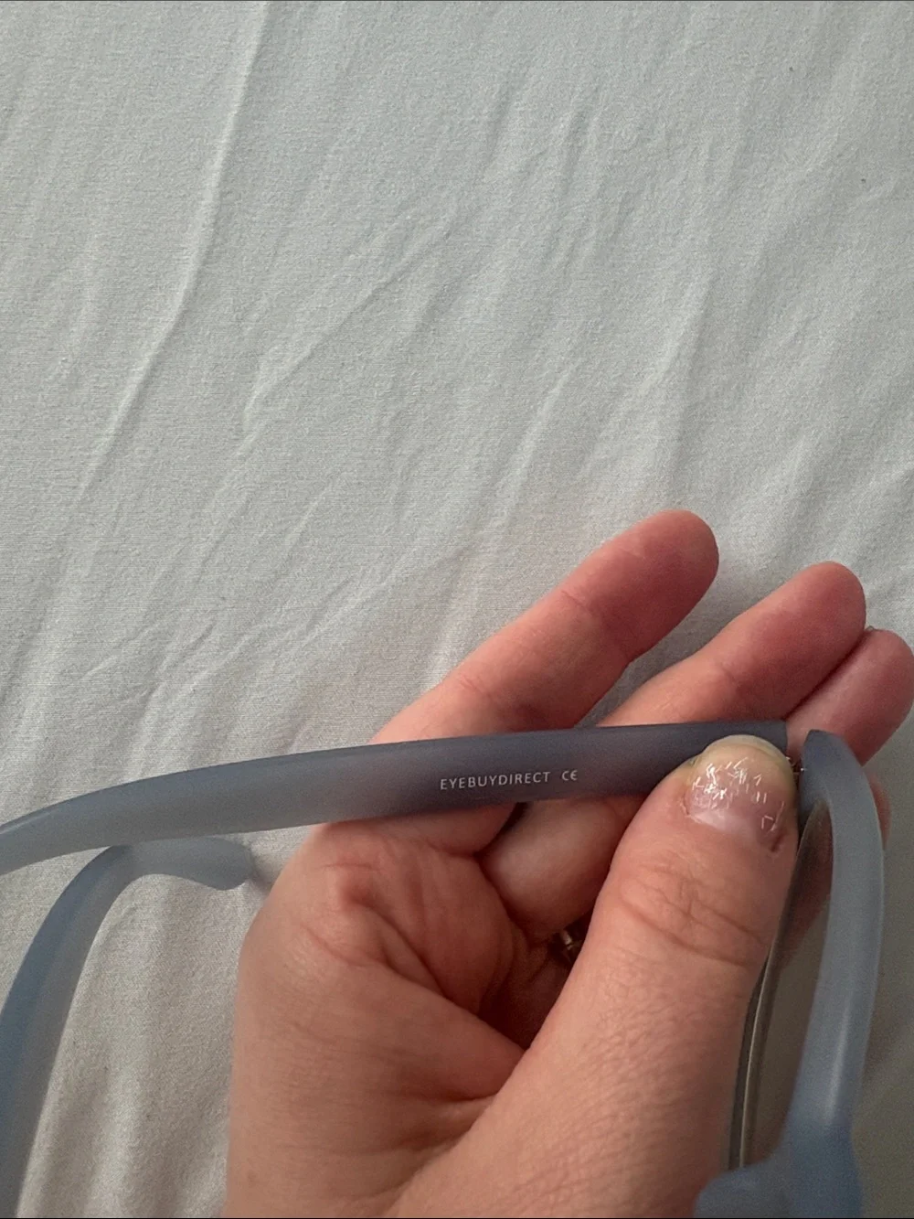 Matte light blue Round Women's Sunglasses Grace with prescription